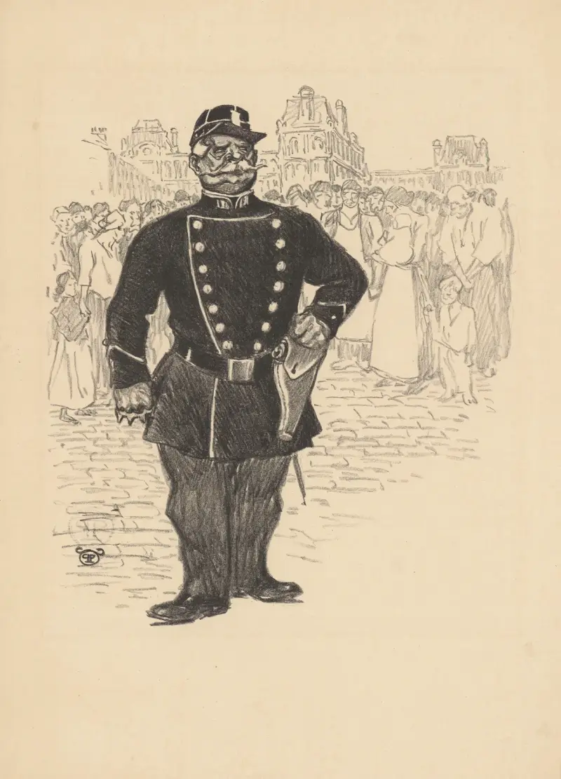 Gatans säkerhet av Théophile Alexandre Steinlen