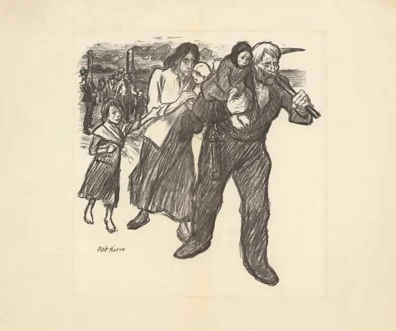 Attentatet i Pas-de-Calais av Théophile Alexandre Steinlen