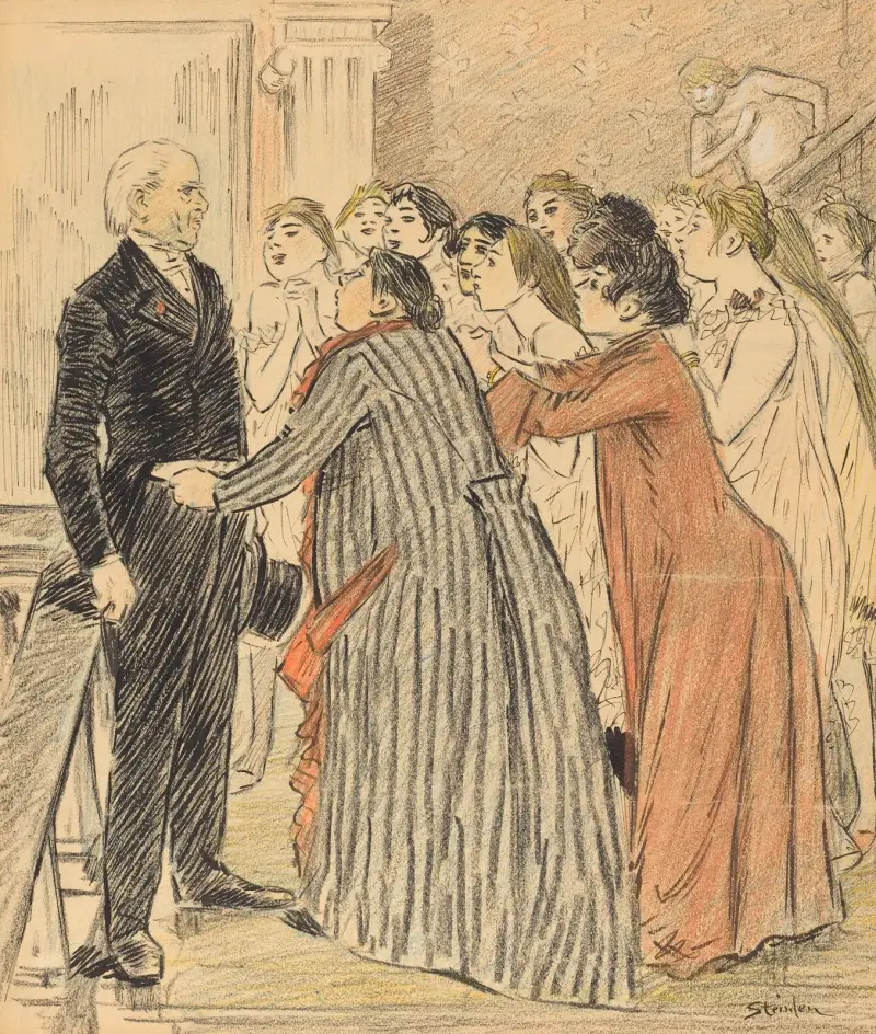 Den gamle dekanens äventyr av Théophile Alexandre Steinlen