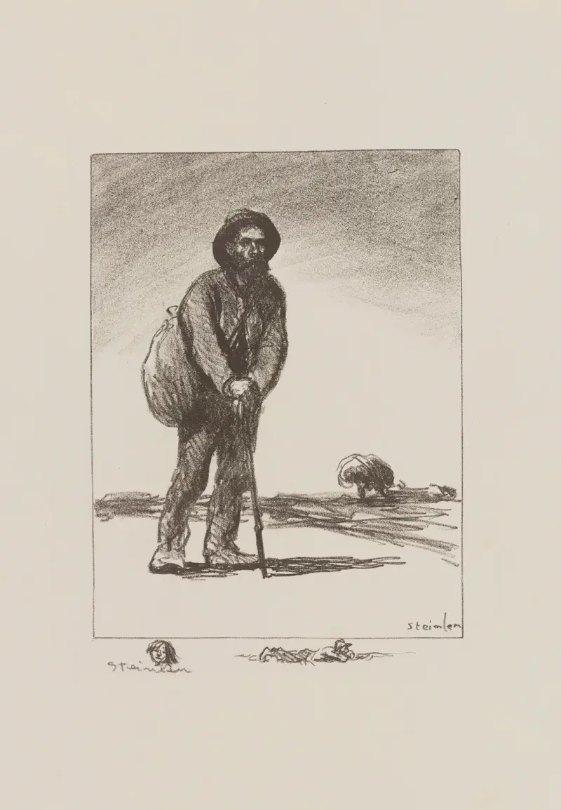 Le chemineau à la besace av Théophile Alexandre Steinlen