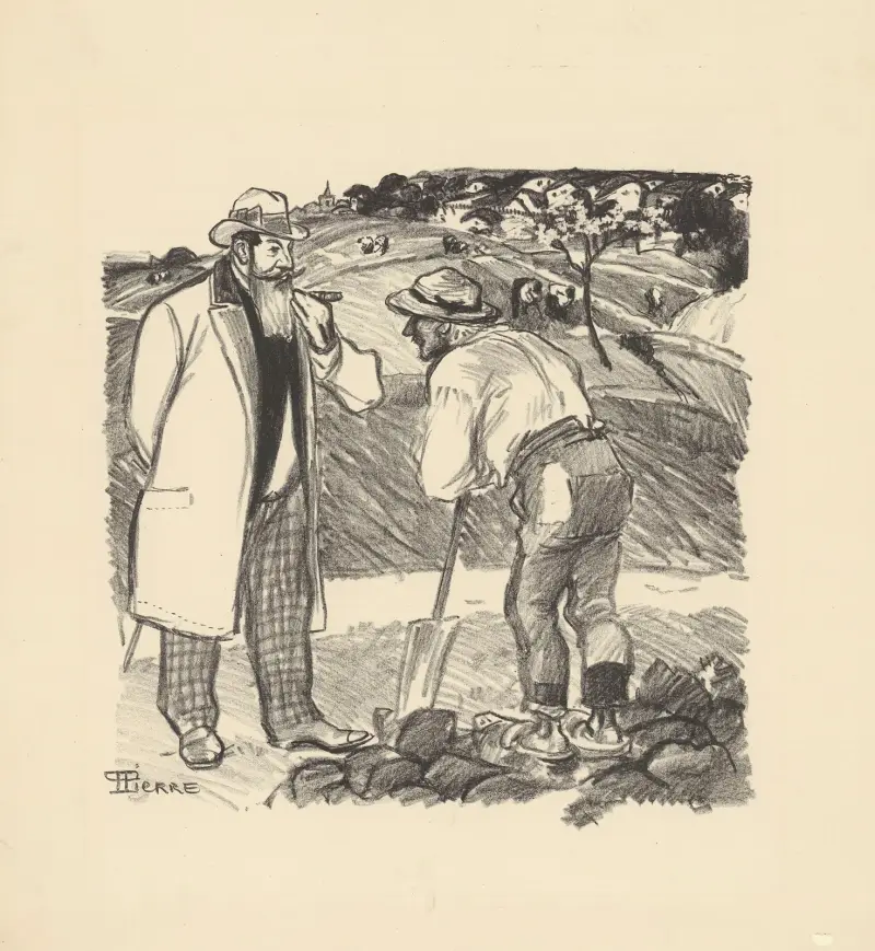 Stadsbudet på fältet av Théophile Alexandre Steinlen