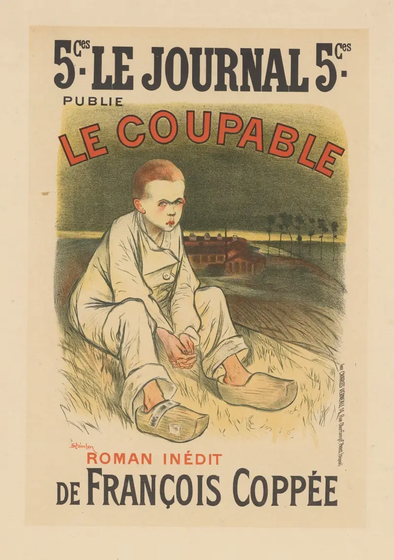 Le Journal – publie – le Coupable – Roman inédit – de François Coppée av Théophile Alexandre Steinlen