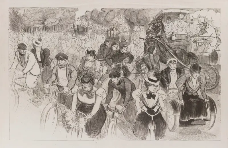 Cyklisterna av Théophile Alexandre Steinlen