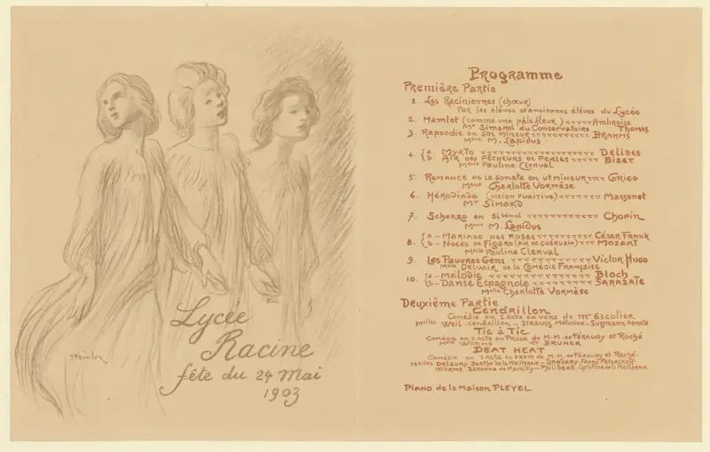 Lycée Racine, fête du 24 mai 1903 av Théophile Alexandre Steinlen