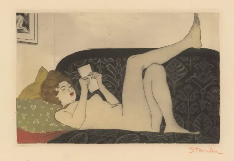 Läsande modell av Théophile Alexandre Steinlen