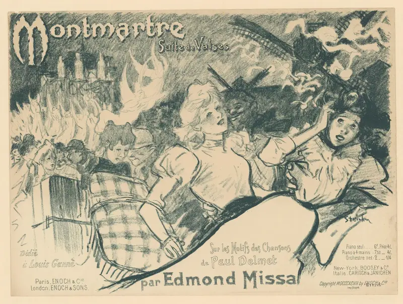 Montmartre, suita walców, na motywach pieśni Paula Delmeta, autorstwa Edmonda Missy, Théophile Alexandre Steinlen