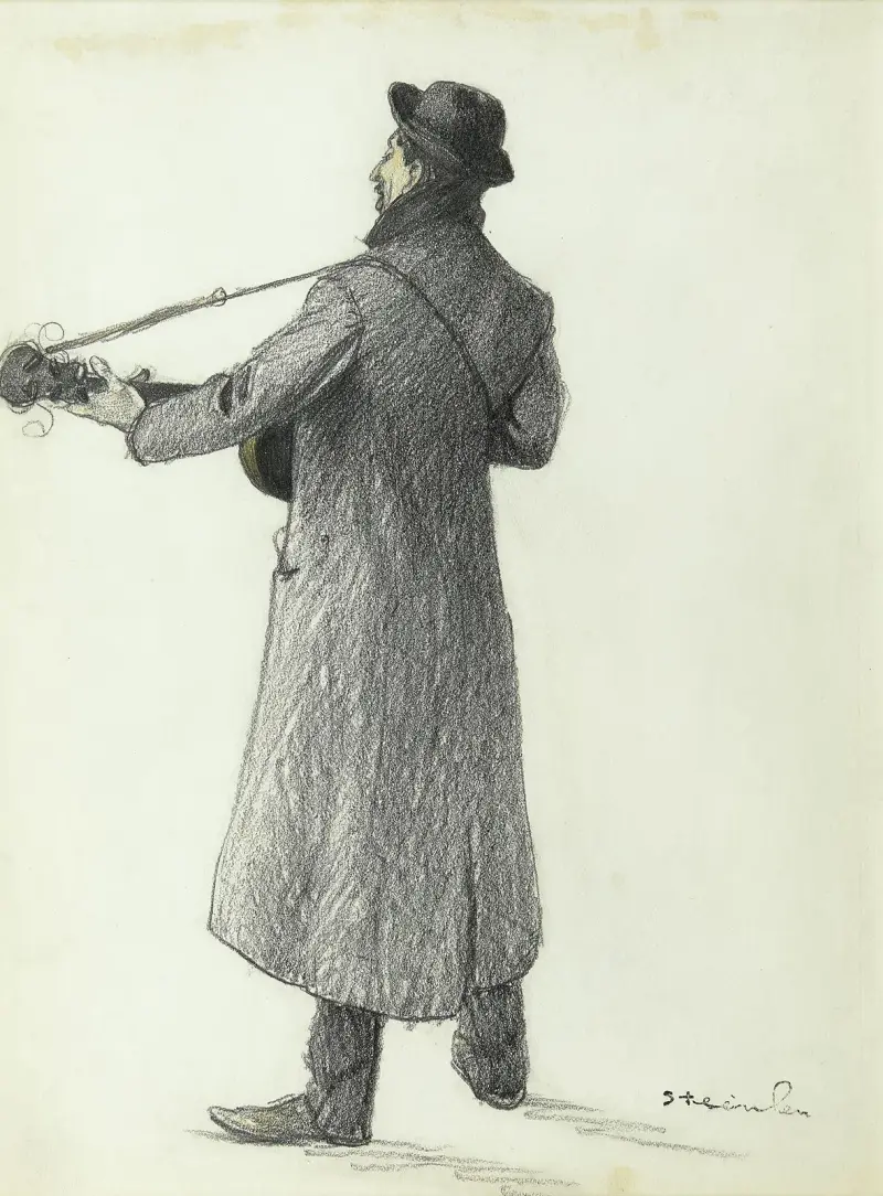 Gatumusiker av Théophile Alexandre Steinlen