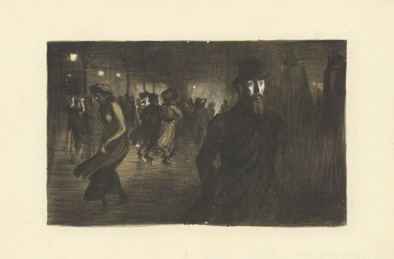 Paris nattetid av Théophile Alexandre Steinlen