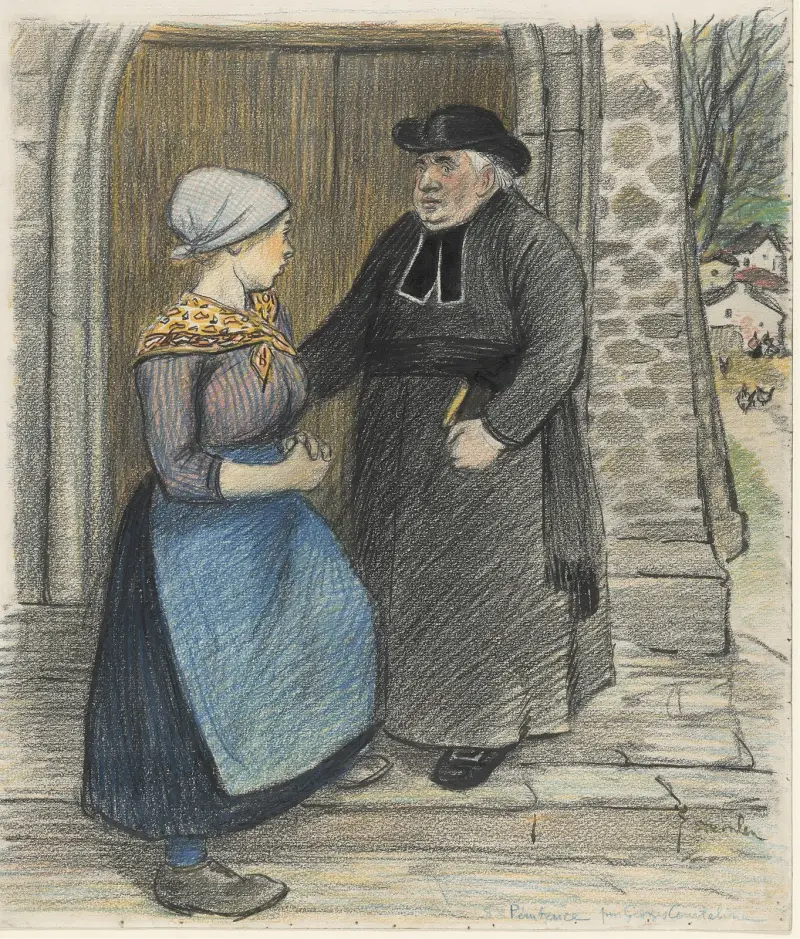 Penitence av Théophile Alexandre Steinlen