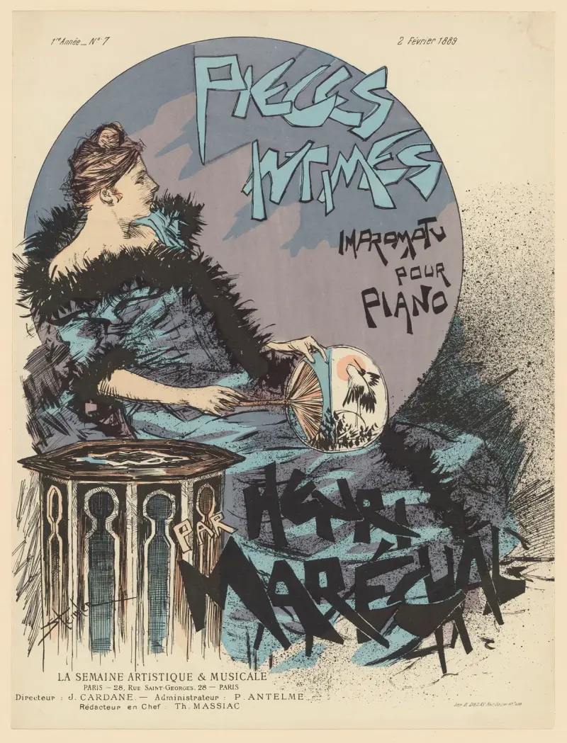 Intima stycken, impromptu för piano av Henri Maréchal av Théophile Alexandre Steinlen