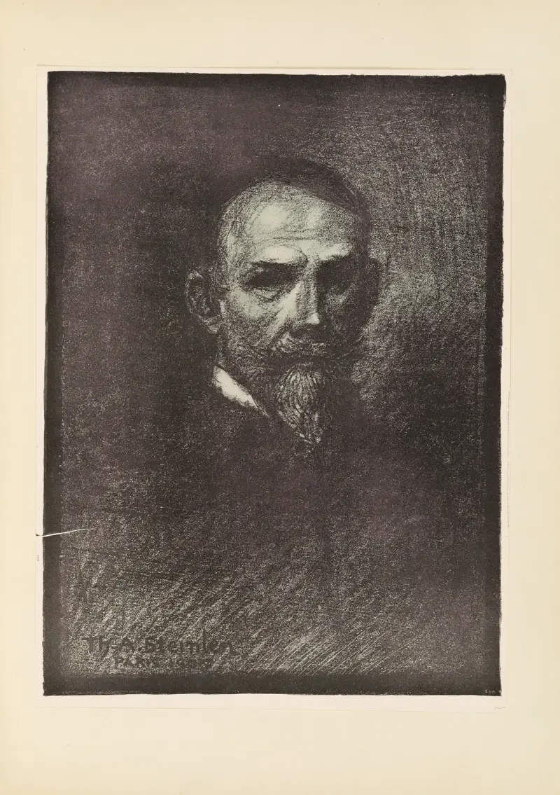 Porträtt av Steinlen av Théophile Alexandre Steinlen