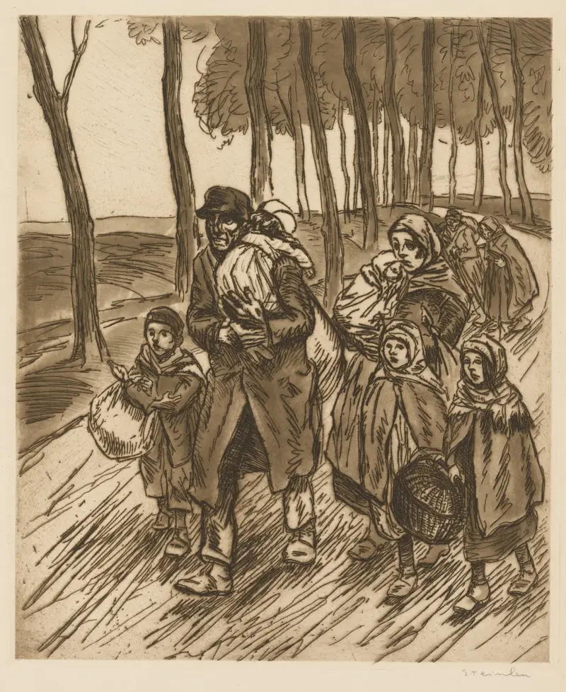 Flüchtlingsfamilie von Théophile Alexandre Steinlen