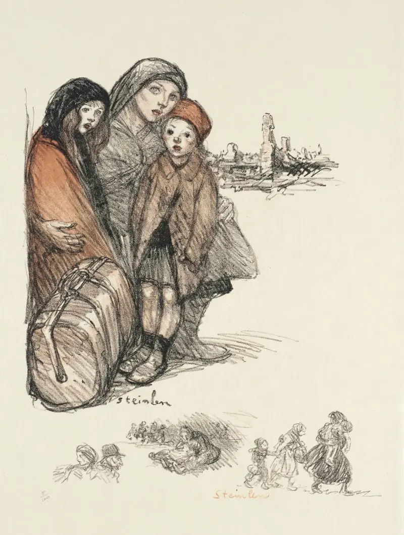 Flyktingar av Théophile Alexandre Steinlen