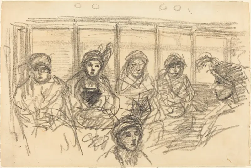 Riders on the Metro av Théophile Alexandre Steinlen