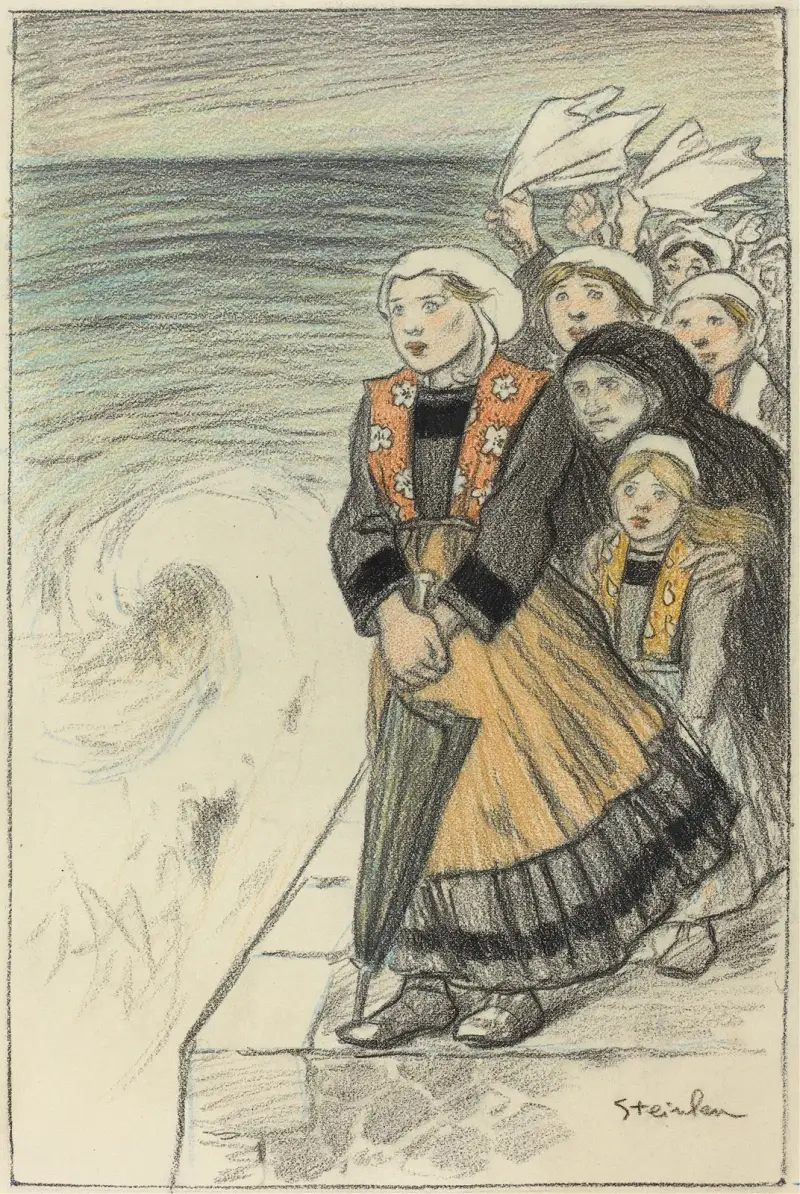 Sjömäns hustrur av Théophile Alexandre Steinlen