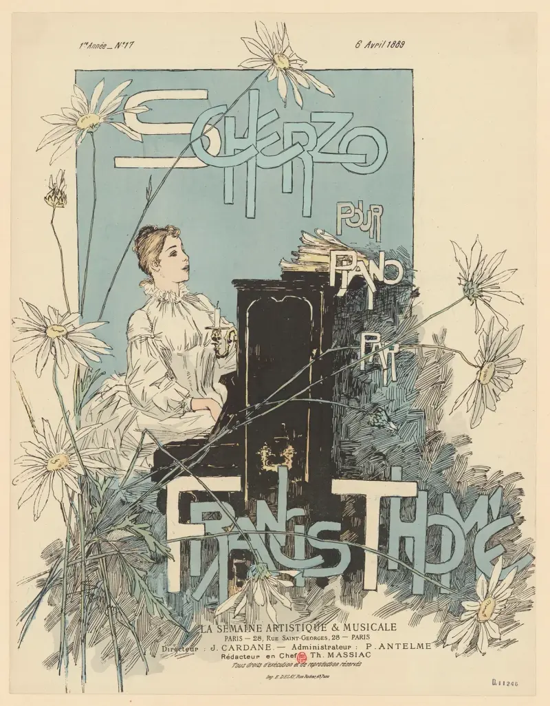 Scherzo – för – piano – av – Francis Thomé av Théophile Alexandre Steinlen