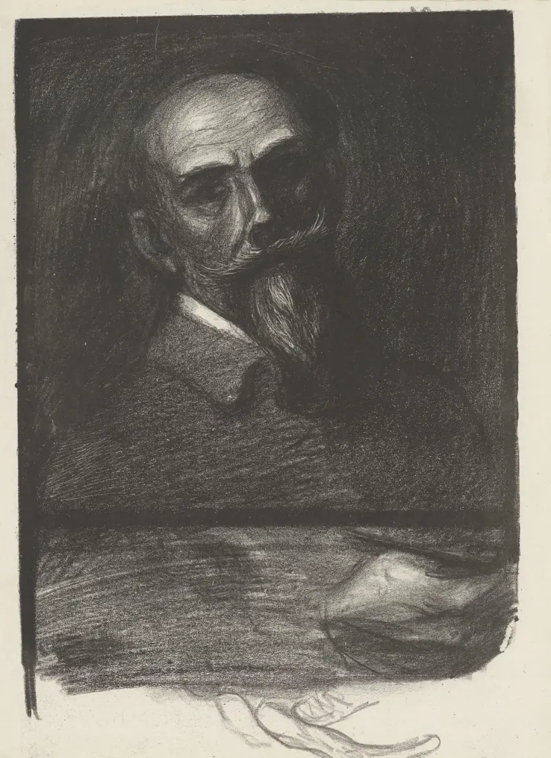 Steinlen de face tête inclinée av Théophile Alexandre Steinlen