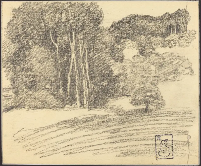 Skogen vid Courdemanche av Théophile Alexandre Steinlen