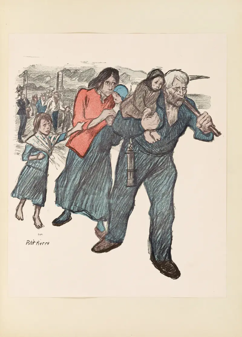 Upprördheten över Pas-de-Calais av Théophile Alexandre Steinlen