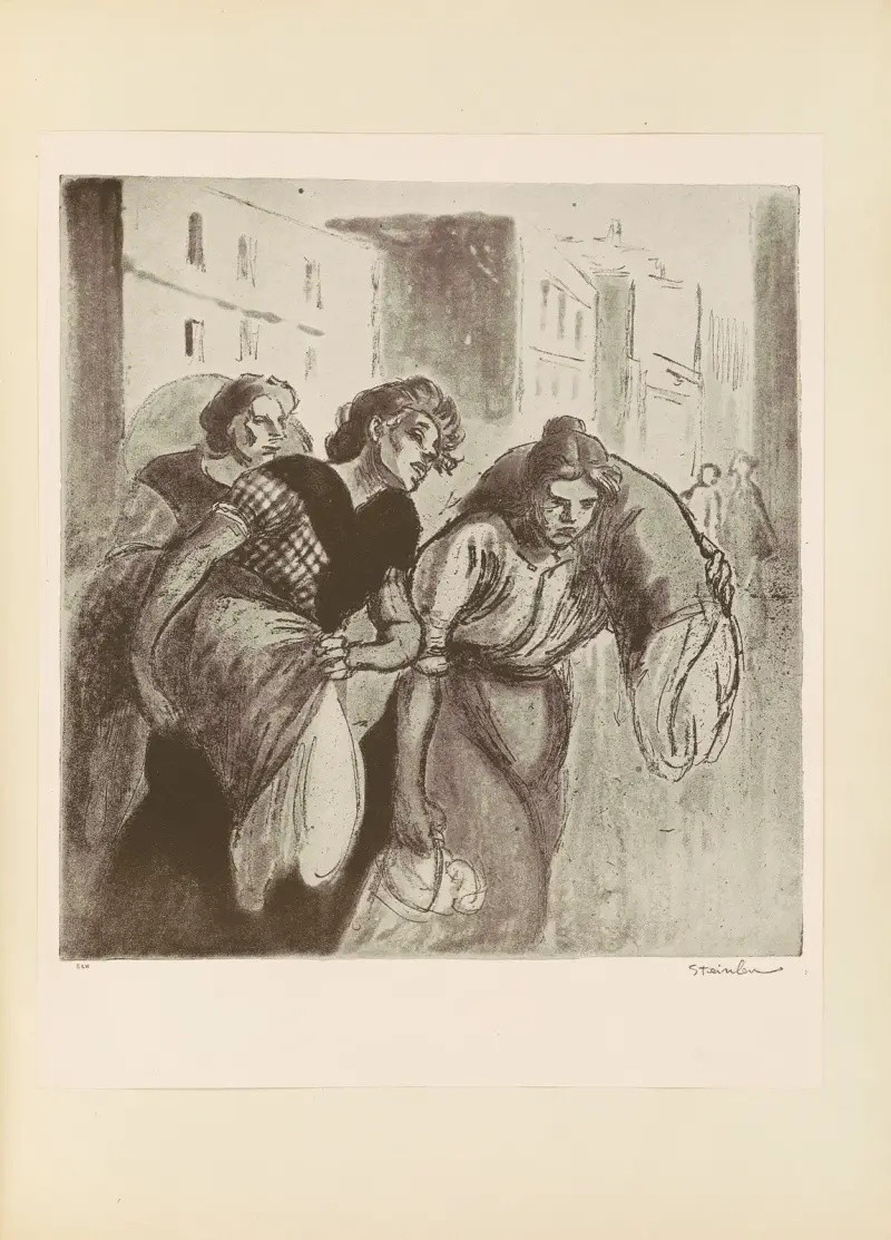 Återkomsten från tvättstugan av Théophile Alexandre Steinlen