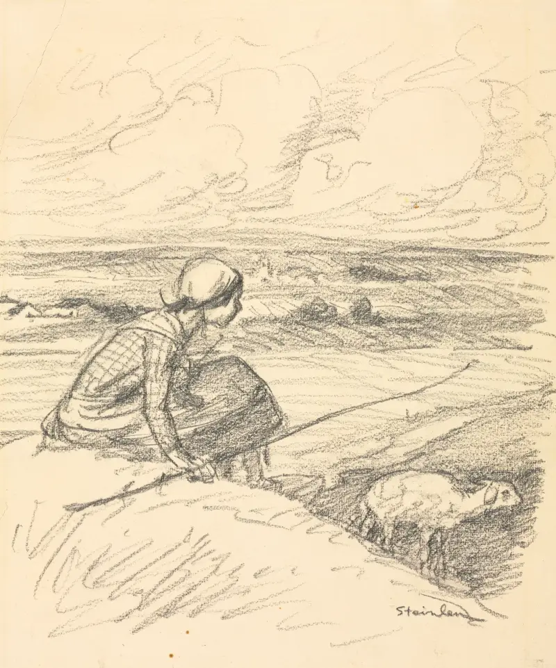 Herdeflickan av Théophile Alexandre Steinlen