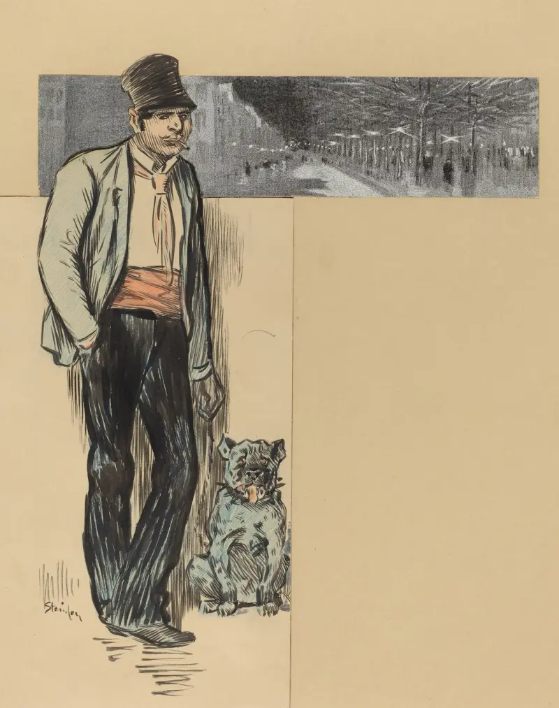 To The Village av Théophile Alexandre Steinlen