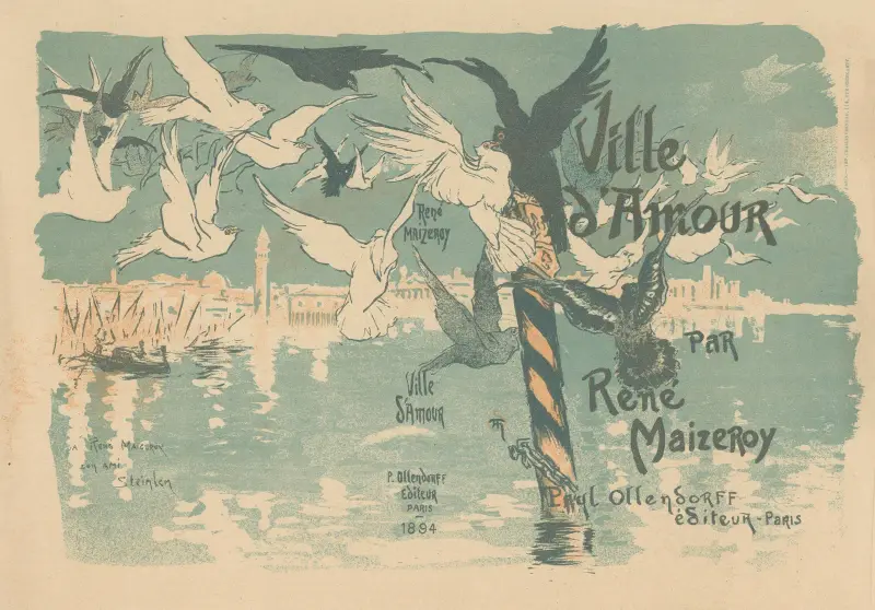 Ville d’amour par René Maizeroy av Théophile Alexandre Steinlen