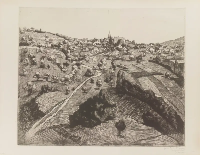 Vy över Belmont, nära Lausanne av Théophile Alexandre Steinlen