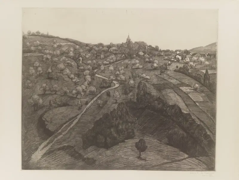 Utsikt mot Belmont nära Lausanne av Théophile Alexandre Steinlen