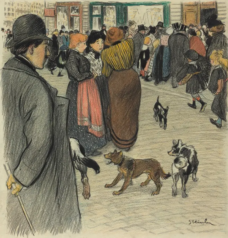 Bevittnar publiken av Théophile Alexandre Steinlen