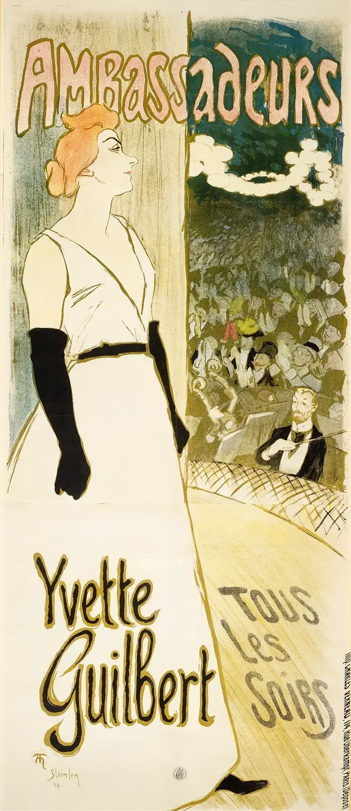 Yvette Guilbert von Théophile Alexandre Steinlen