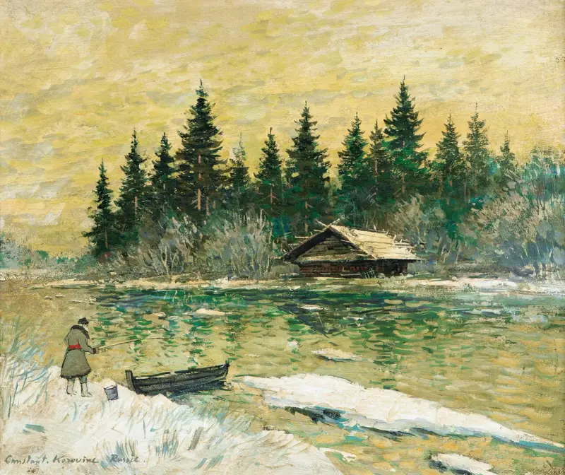 Fiskaren av Konstantin Alexeevich Korovin