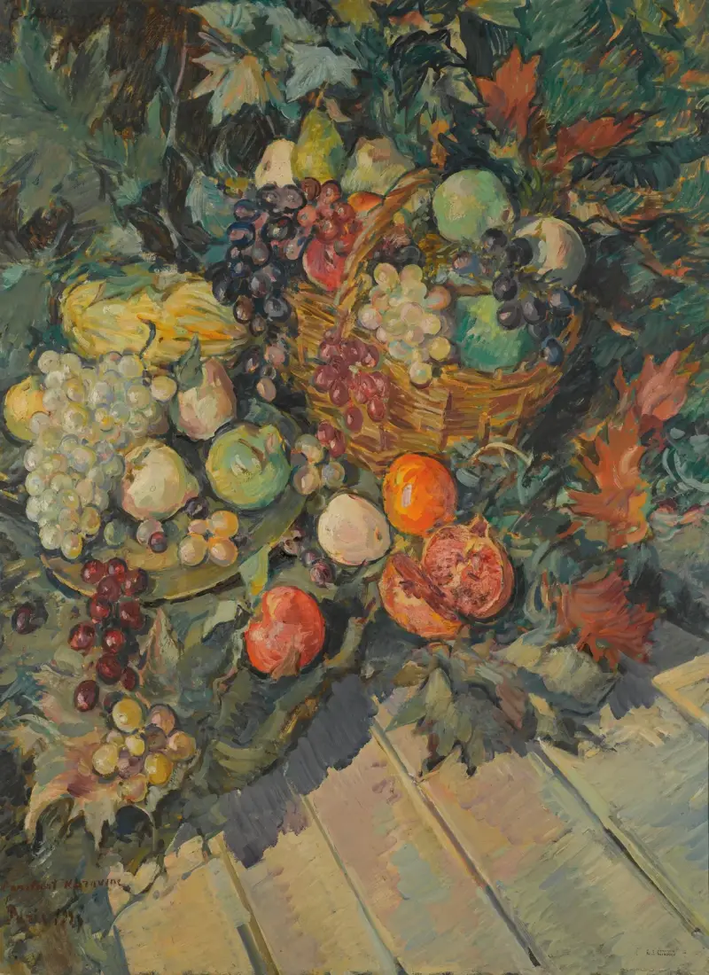 Still Life With Fruit av Konstantin Alexeevich Korovin
