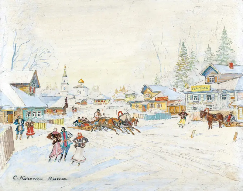 Zimní krajina – Nr. 2, Konstantin Alexeevich Korovin