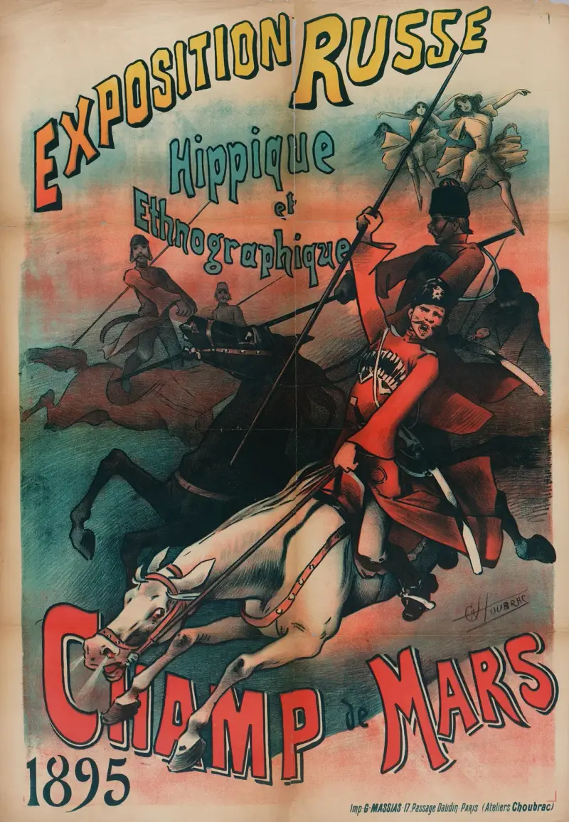 Exposition Russe Hippique Et Ethnographique Champ De Mars 1895 av Alfred Choubrac