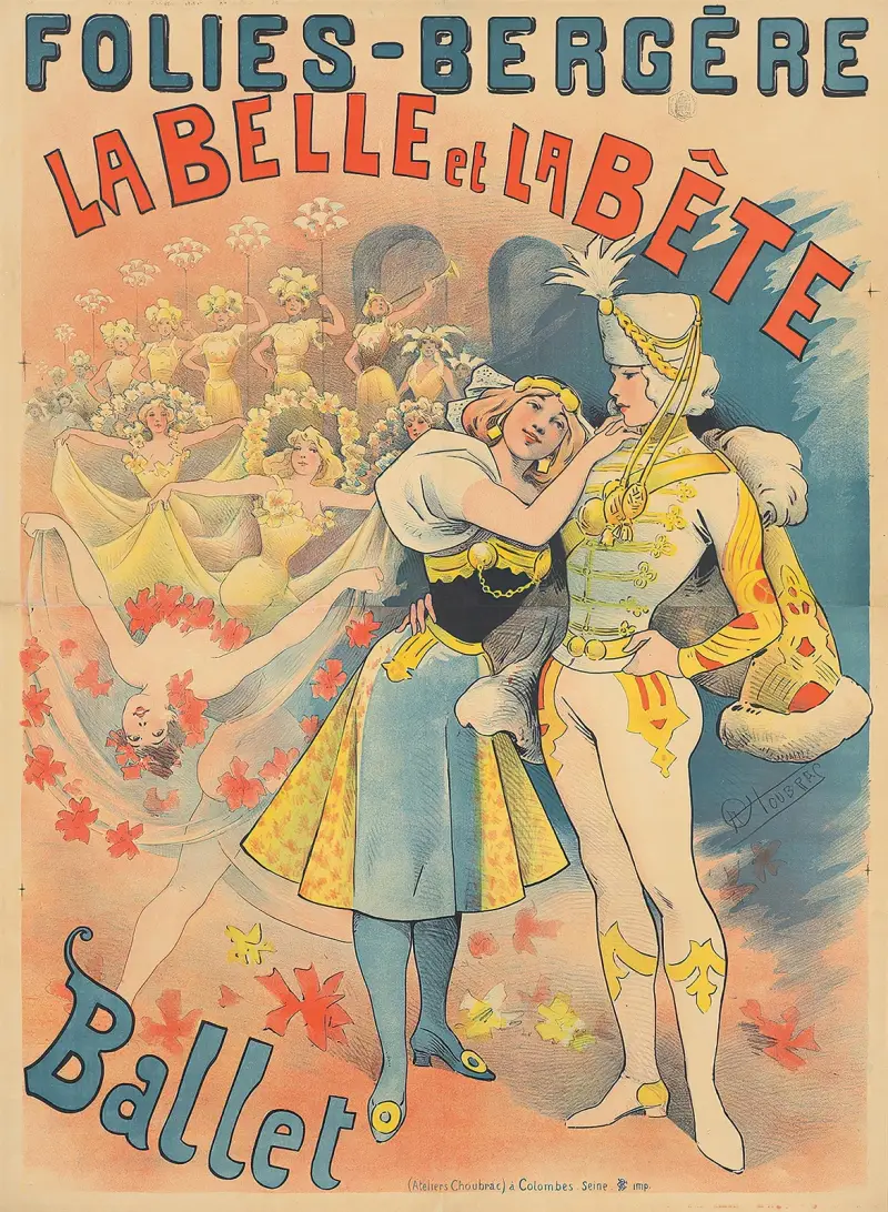 Folies-Bergère, La Belle et La Bête av Alfred Choubrac