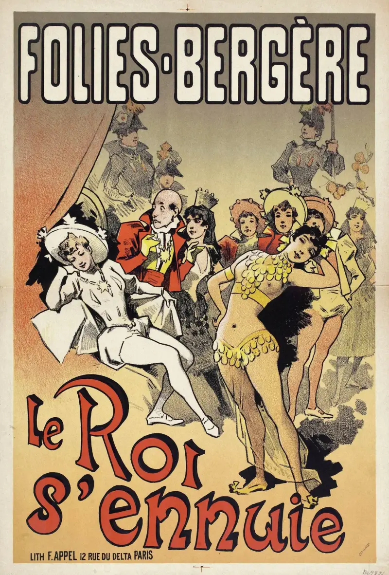 Folies-Bergere Le Roi S’ennuie av Alfred Choubrac