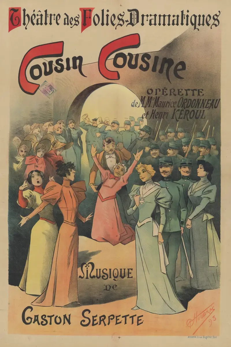 Théâtre des Folies Dramatiques. Cousin, cousine av Alfred Choubrac