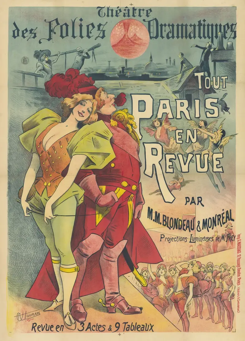 Théatre des Folies Dramatiques. Tout Paris en revue par MM. Blondeau & Monréal av Alfred Choubrac