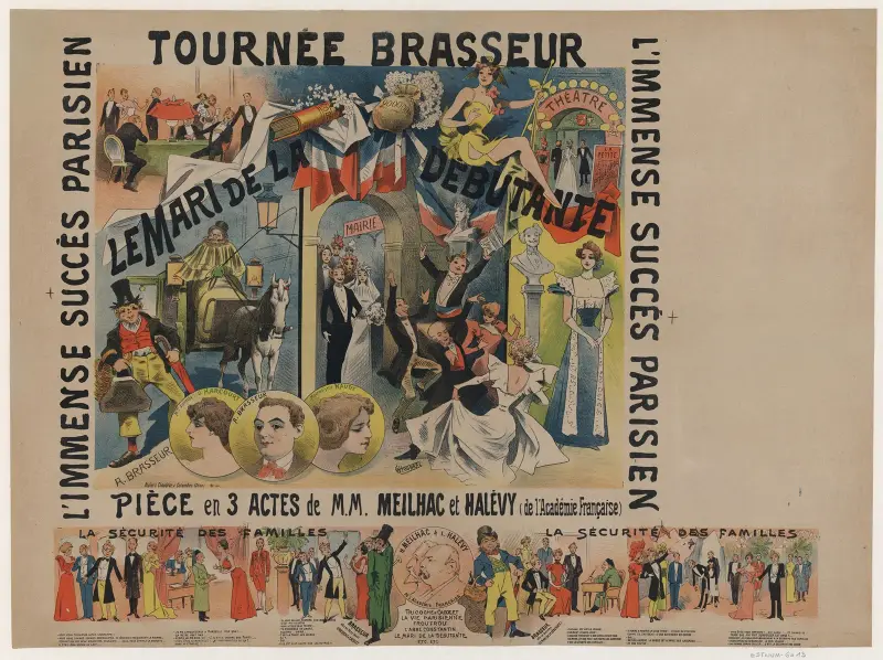 Tournée Brasseur. Le mari de la débutante, pièce en 3 actes de M.M. Meilhac et Halévy av Alfred Choubrac
