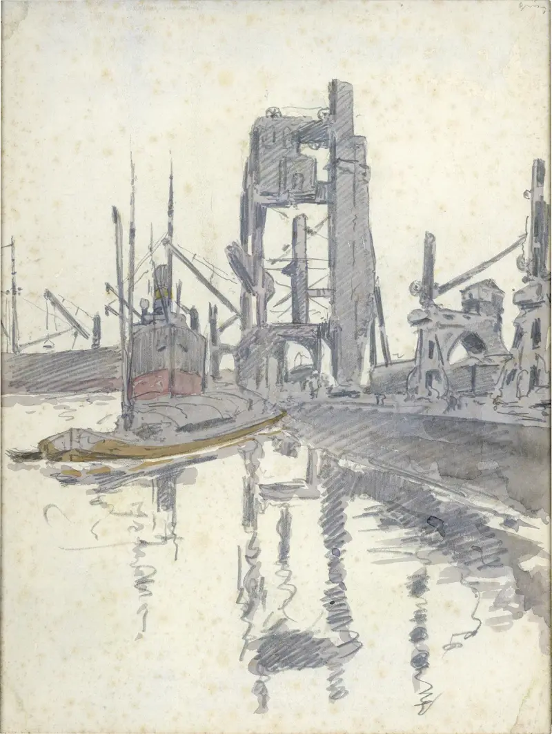 Antwerpener Hafendock von Alfred Ost
