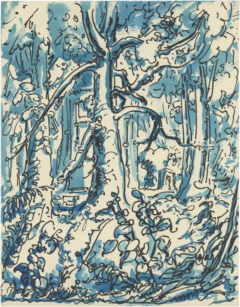 Wald mit Ruine von Alfred Ost
