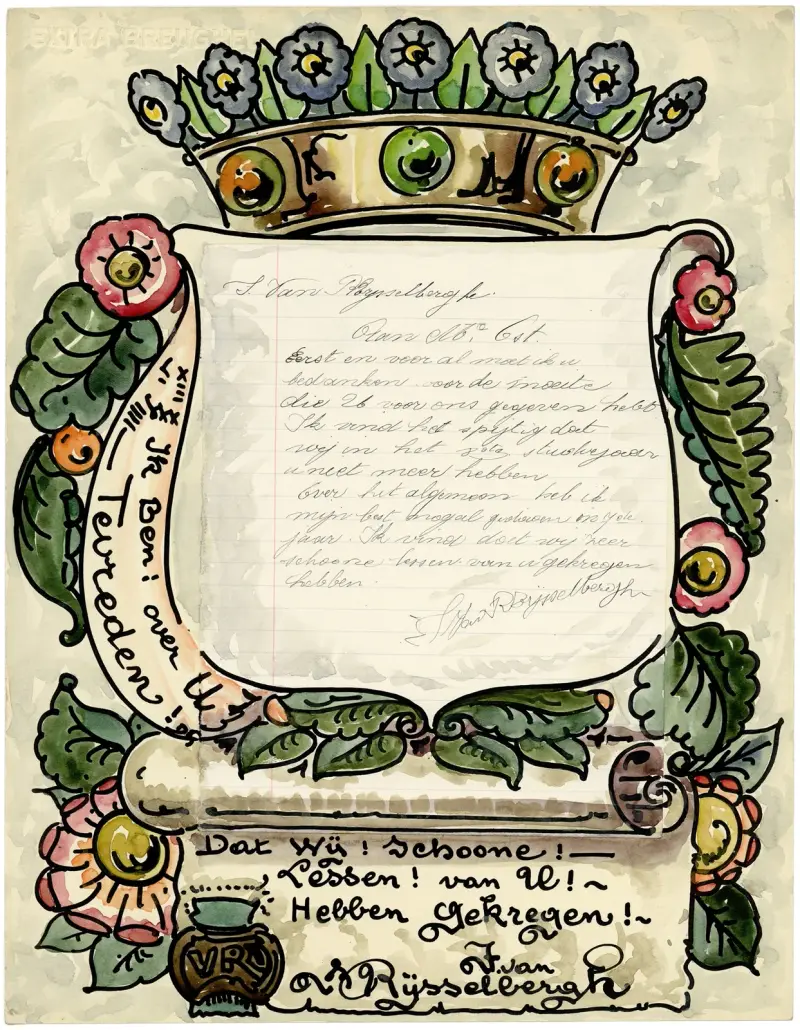 Brief von Rijsselbergh von Alfred Ost