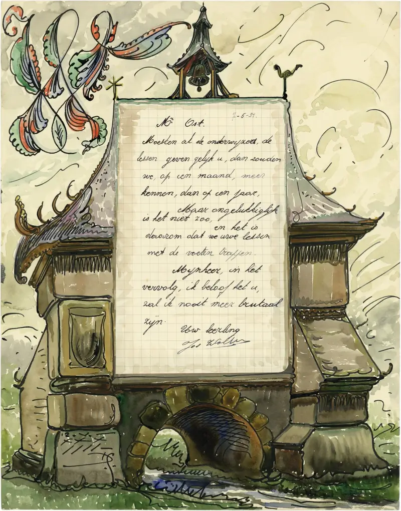Brief Wollens av Alfred Ost