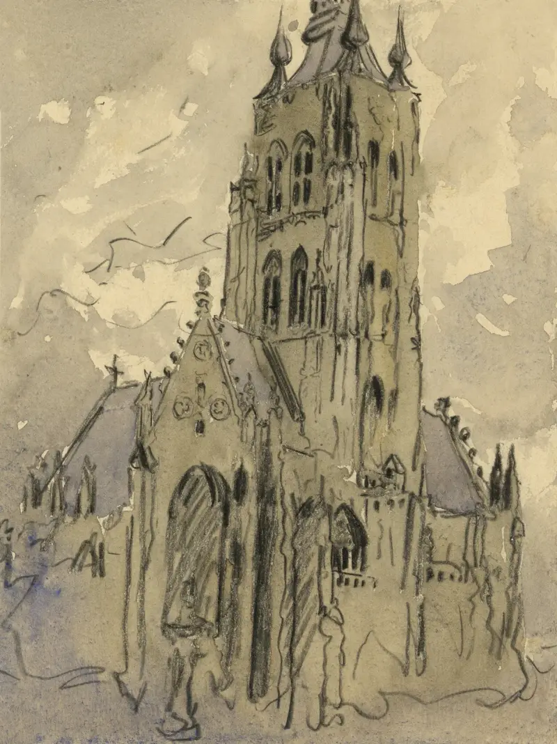 Buitenzicht kerk av Alfred Ost