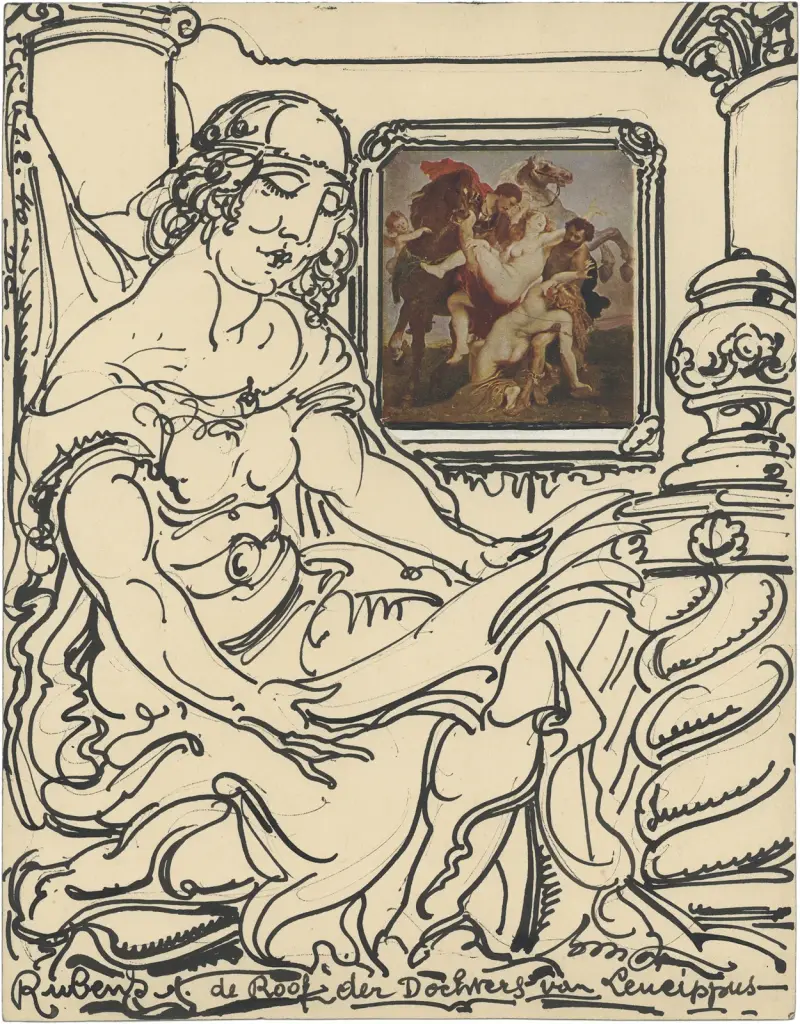 De roof der dochters van Leucippus – Rubens av Alfred Ost