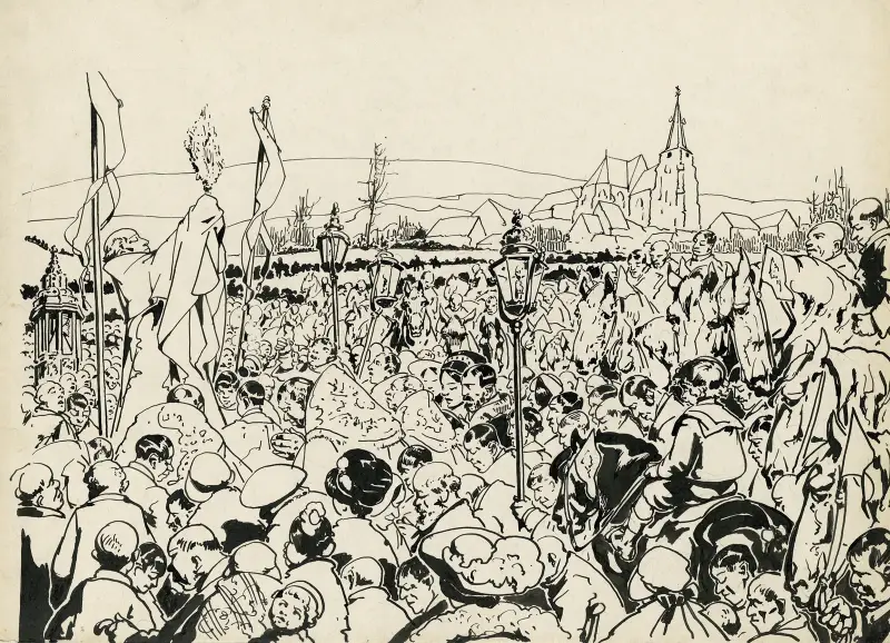Välsignelsen (Hakendovers pilgrimsfärd) av Alfred Ost