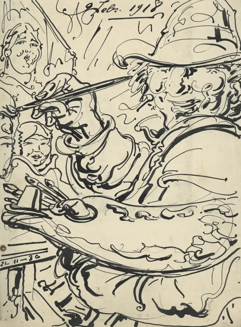 Illustratie bij De Kunst feb 1918 av Alfred Ost