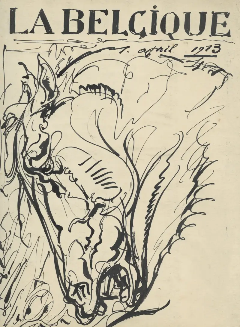 Illustration till Belgique april 1913 av Alfred Ost