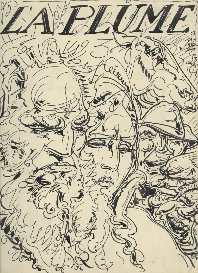 Illustration till La Plume mars 1913 av Alfred Ost